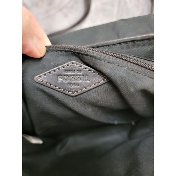 Fossil Purse Dark Brown Cowhide Leather Crossbody Bag‎ Adjustable Strap - Picture 6 of 12